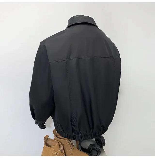 Starry Sky Men's Edgy Flight Jacket Detail