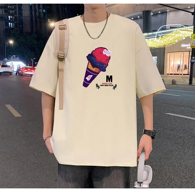 Men's Heavyweight Cotton Round Neck Tee Detail