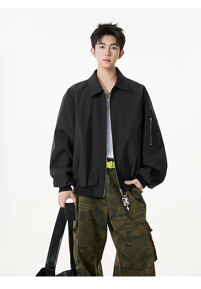 Unisex Cropped Bomber Jacket New Detail
