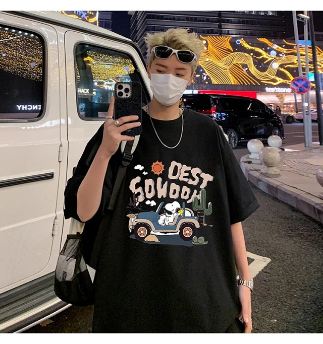 Men's Cartoon Print Cotton Tee 2025 Detail
