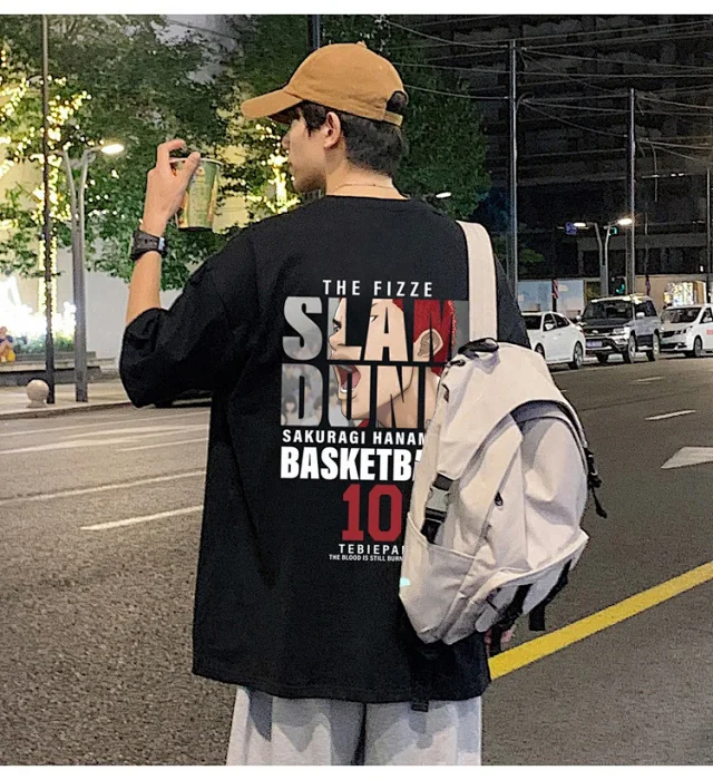 Slam Dunk Men's Cotton T-Shirt Detail