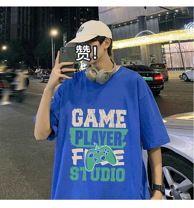 American Street Men's Cotton T-Shirt 220gsm Detail