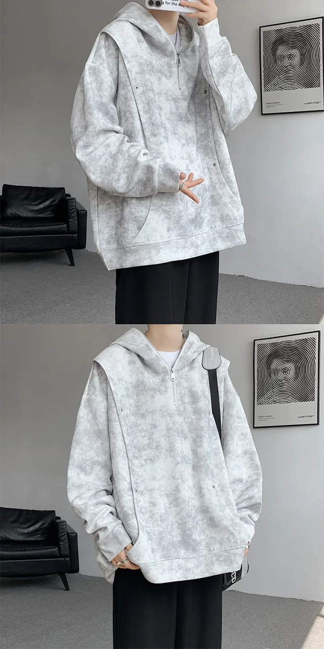 Heavy Tie-Dye Hoodie for Men Detail