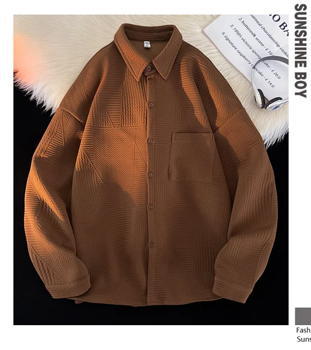 Japanese-Style Vintage Men's Corduroy Shirt Detail