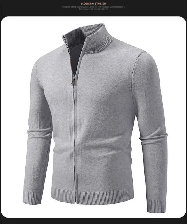 Ruisheng Men's Autumn/Winter Knit Cardigan Detail