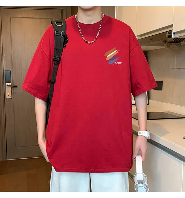 Men's Heavyweight Cotton Summer Tee Detail