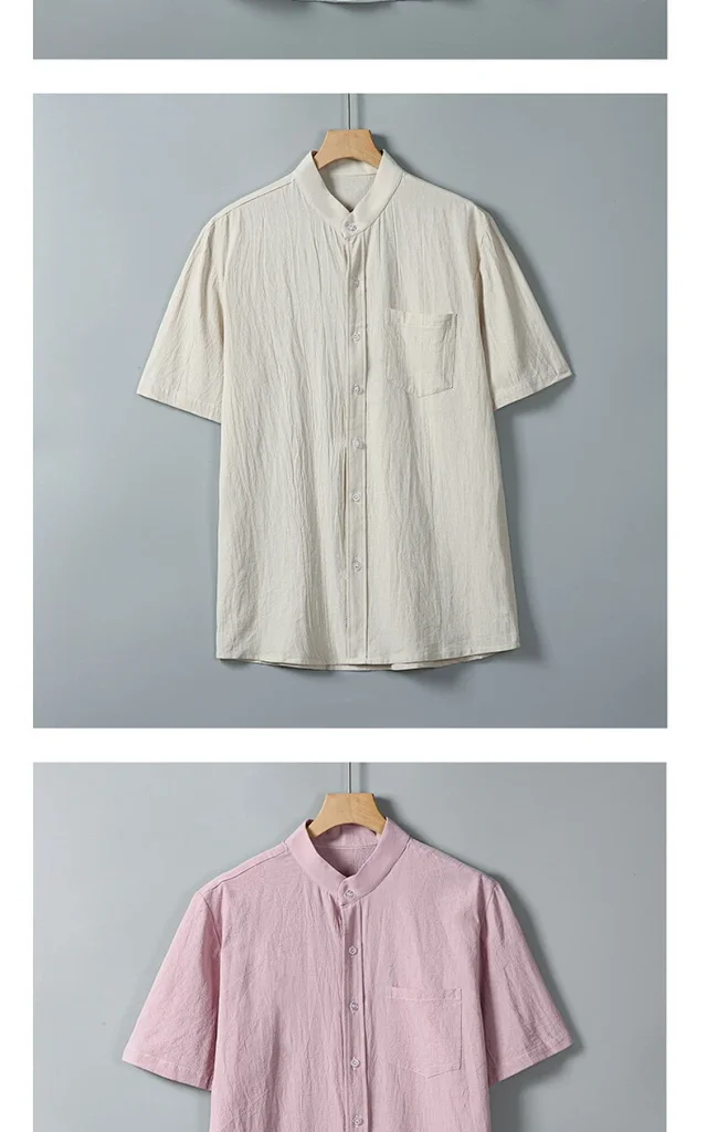 Men's Lightweight Summer Short-Sleeve Shirt Detail
