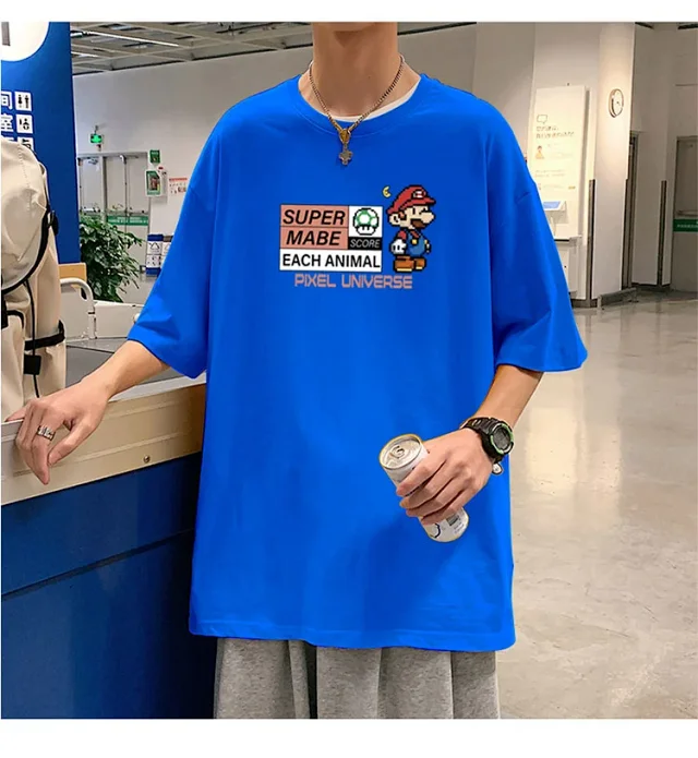 Men's Retro Hong Kong Mario T-Shirt Detail