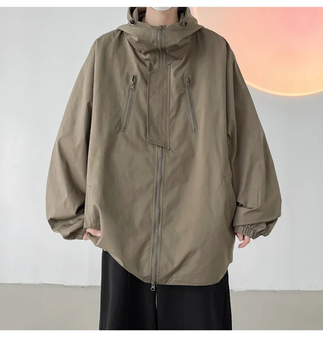 Black Warrior Men's Hooded Utility Jacket Detail