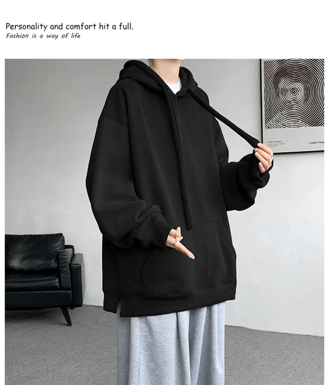 Men's 8XL Fleece Hoodie Heavyweight Detail