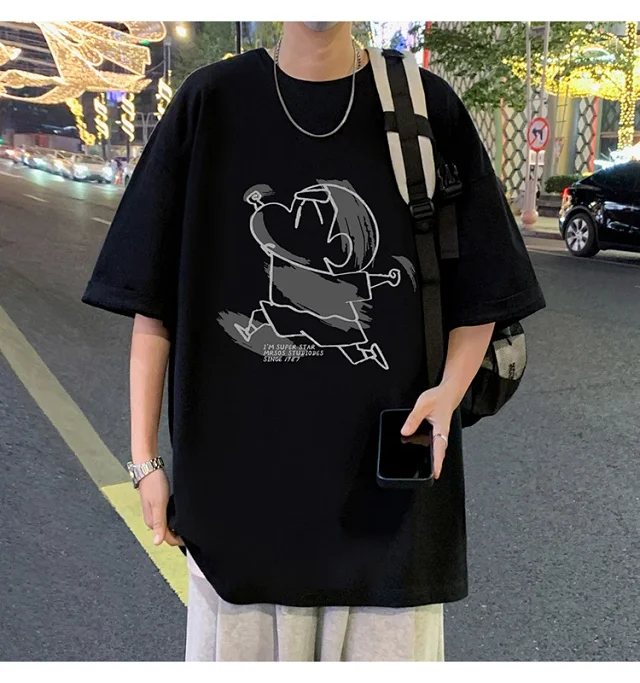 Men's HK Style Oversize Cotton Tee Detail