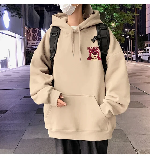 Men's Strawberry Bear Heavy Fleece Hoodie Detail