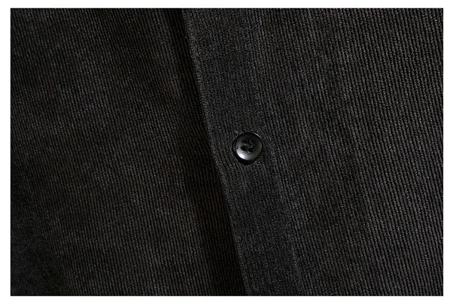 Men's Retro Korean Corduroy Shirt Jacket Detail