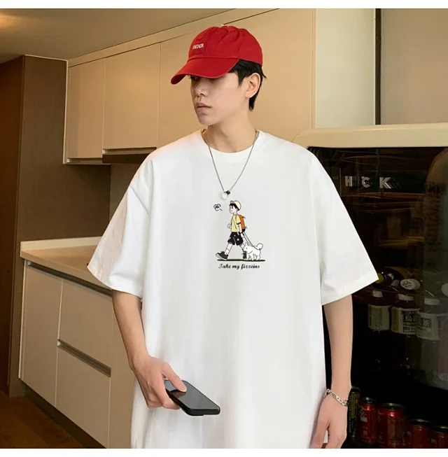 Men's Big Size Cotton Summer T-Shirt Detail