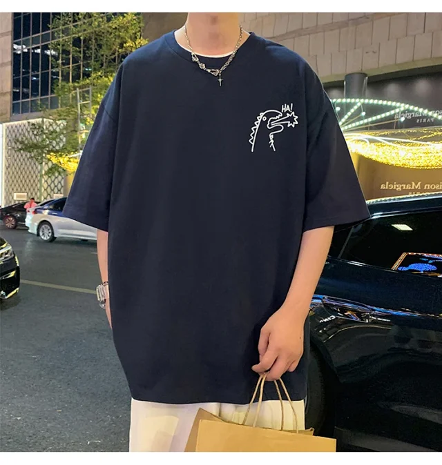2025 Summer Men's Cotton Oversized T-Shirt Detail