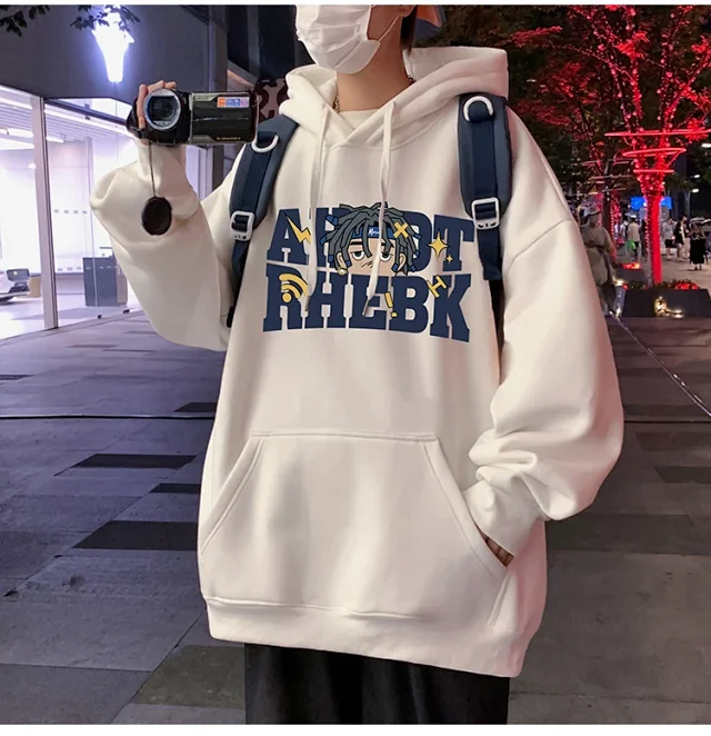 Men's Heavyweight Cotton Fleece Hoodie Fall Winter Detail