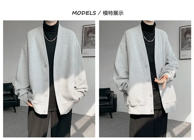 Men's Spring/Fall Cotton Knit Cardigan Detail