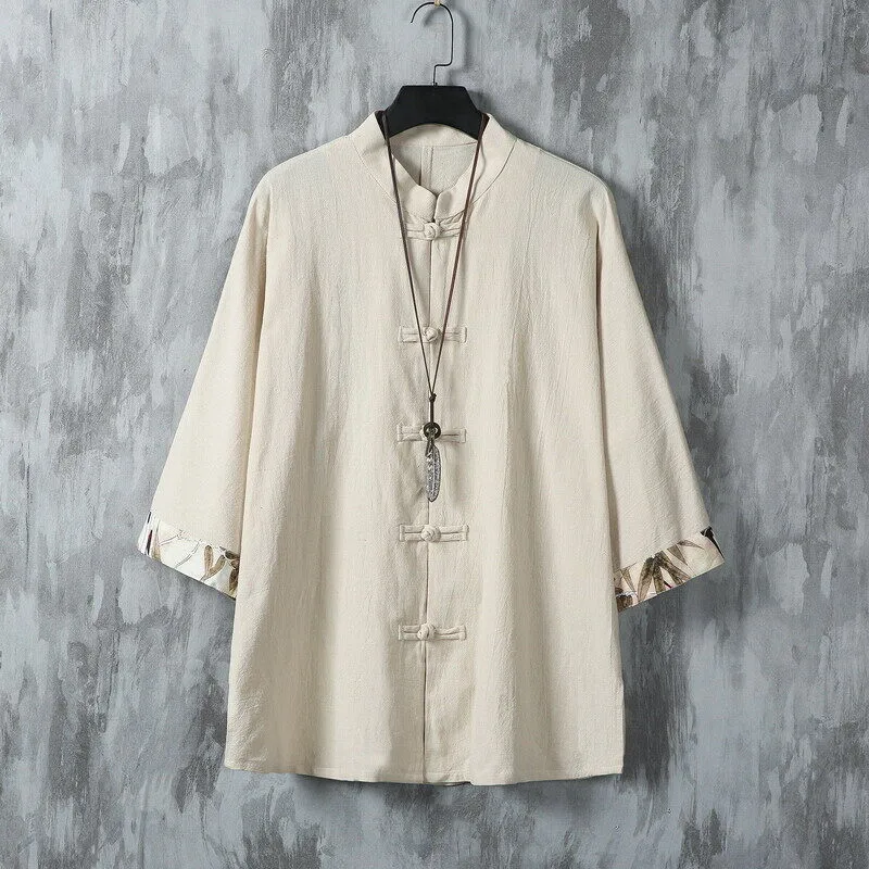 Wind Men's Chinese 3/4 Sleeve Shirt