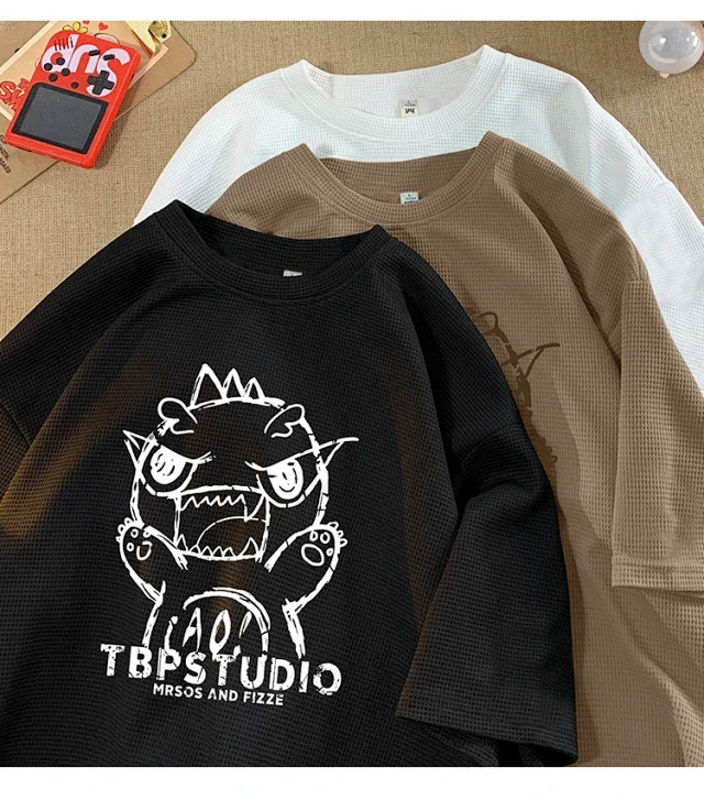 Men's Short Sleeve Dino Waffle Tee Detail