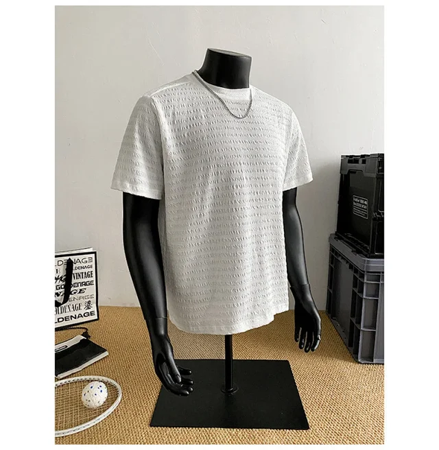 Men's Summer Jacquard Clean Fit Tee Detail