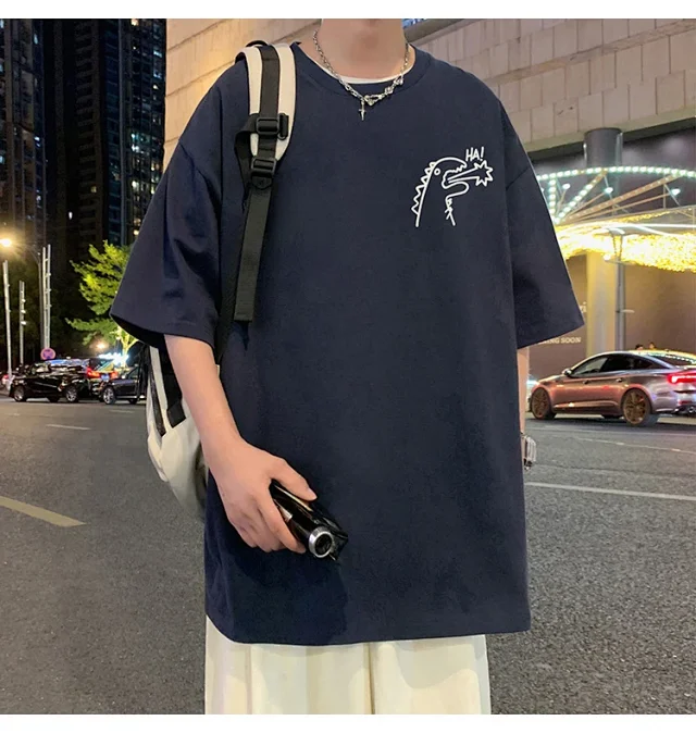 2025 Summer Men's Cotton Oversized T-Shirt Detail
