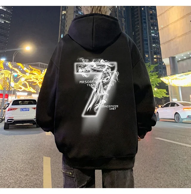 Men's Cotton Oversized Hoodie HK Style Detail