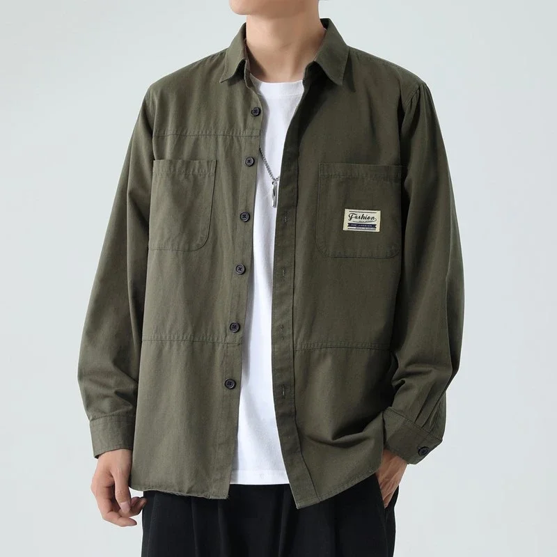 Men's Wrinkle-Free Work Shirt Loose Fit