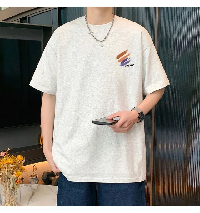 Men's Heavyweight Cotton Summer Tee Detail