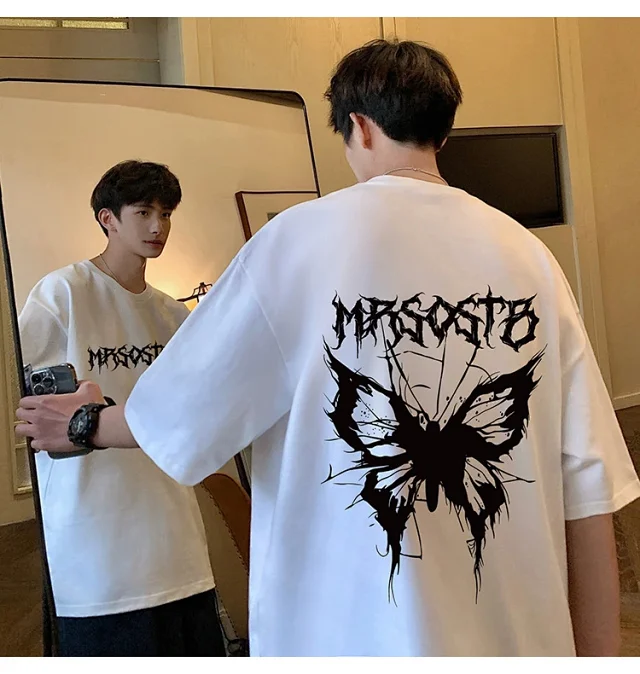 Oversized Retro Heavyweight Cotton Men's Tee Detail