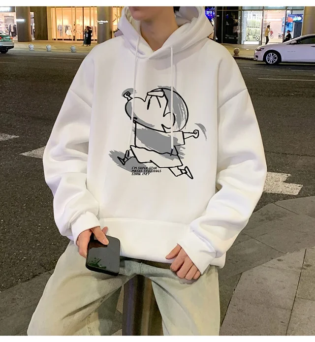Men's Cotton Hoodie Cartoon Youth Loose Detail