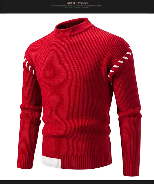 Men's Cleanfit Color - Blocked Sweater Detail
