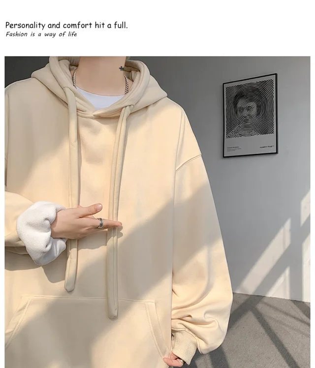 Men's 8XL Fleece Hoodie Heavyweight Detail