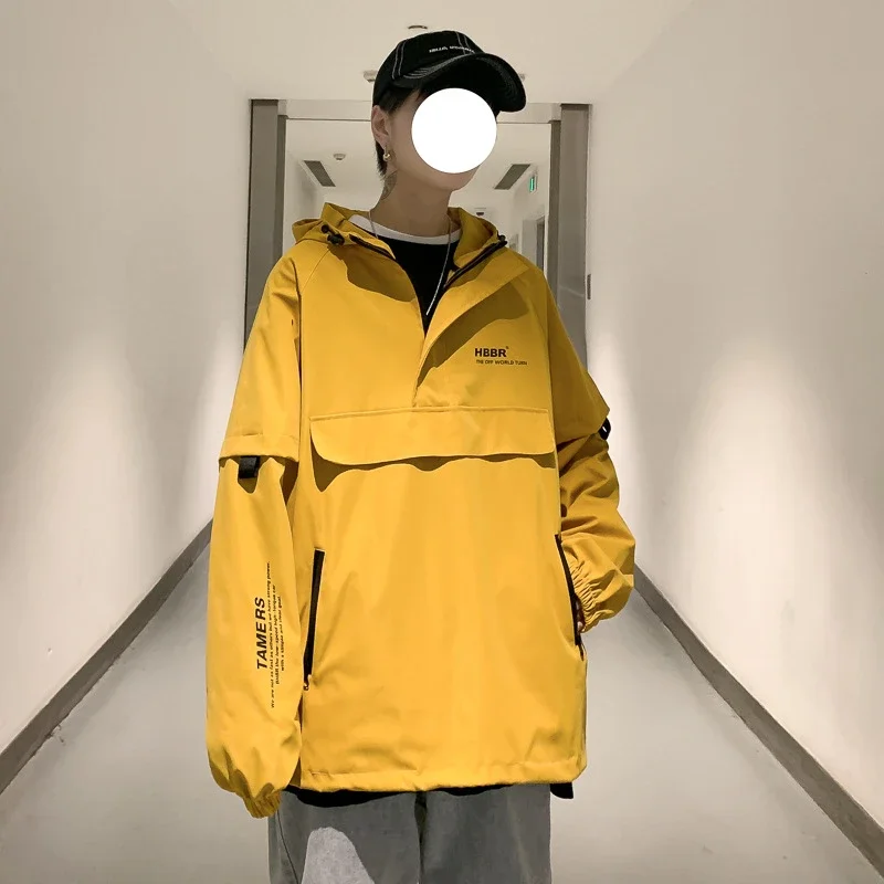 Men's Lightweight Half-Zip Hooded Pullover Jacket