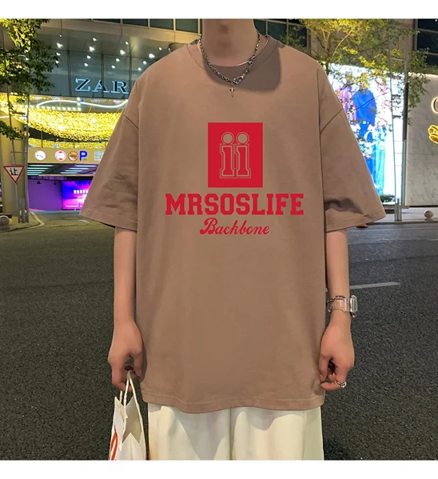 Men's Heavyweight Cotton Oversized T-Shirt Detail
