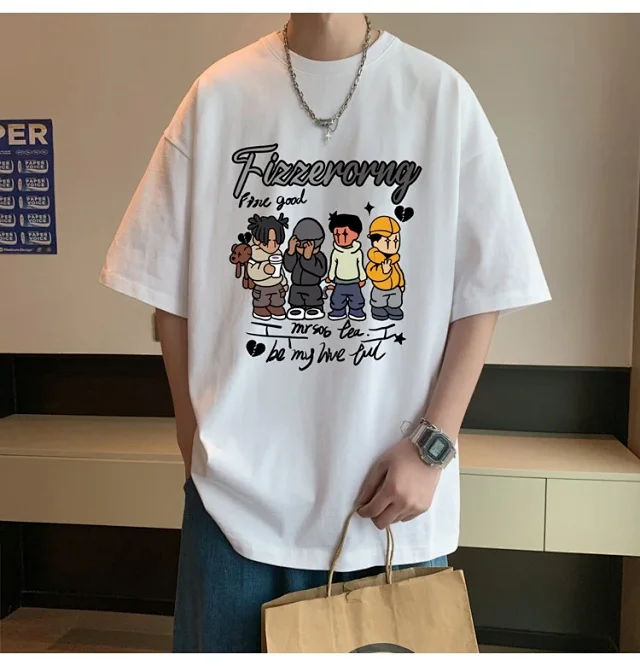 Men's Graphic Relaxed Fit Heavyweight Tee Detail