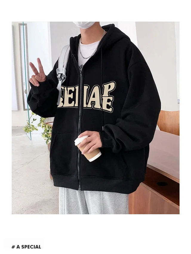 Men's HK Style Fleece Hoodie Detail