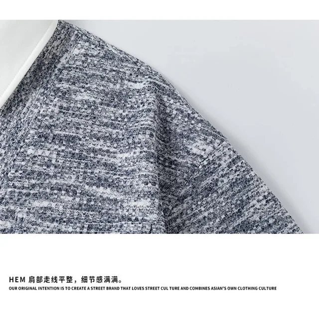 Men's Relaxed Mock Layered Hoodie Detail