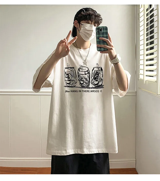 2025 Men's Summer Cotton Oversized Tee Detail