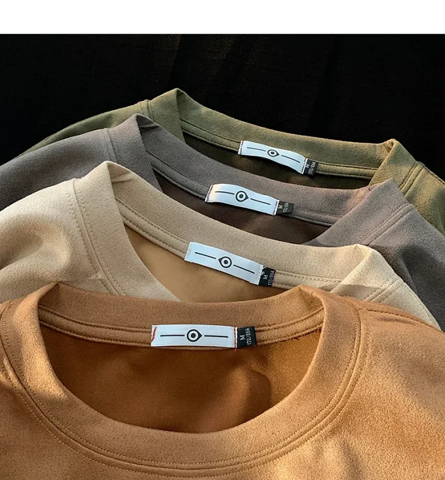 Men's Heavyweight Cotton Basic Crew Short-Sleeve Detail
