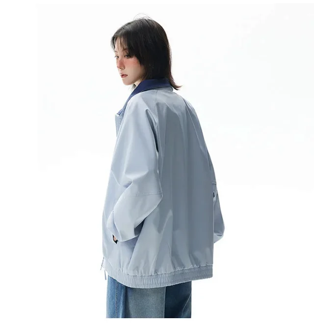 Cleanfit Color Block Retro Baseball Jacket Detail