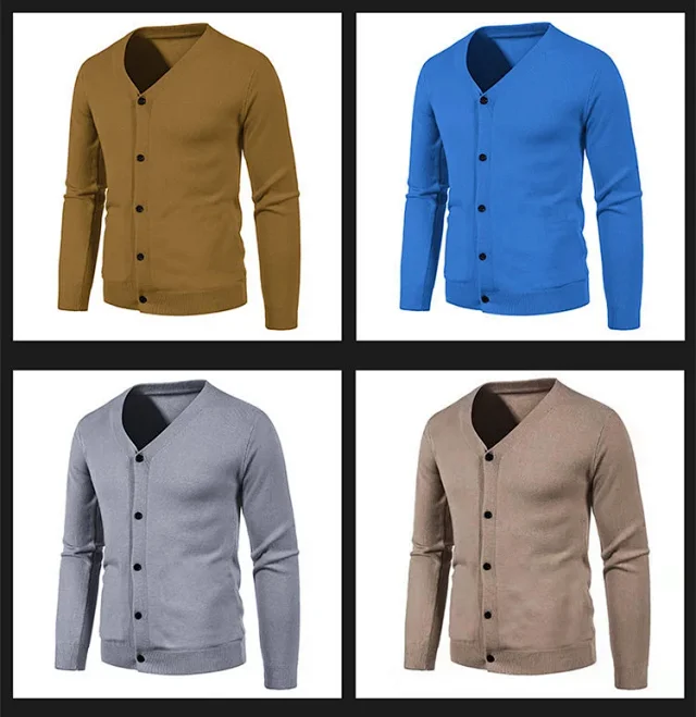 23 Fall Men's Knit Cardigan Detail