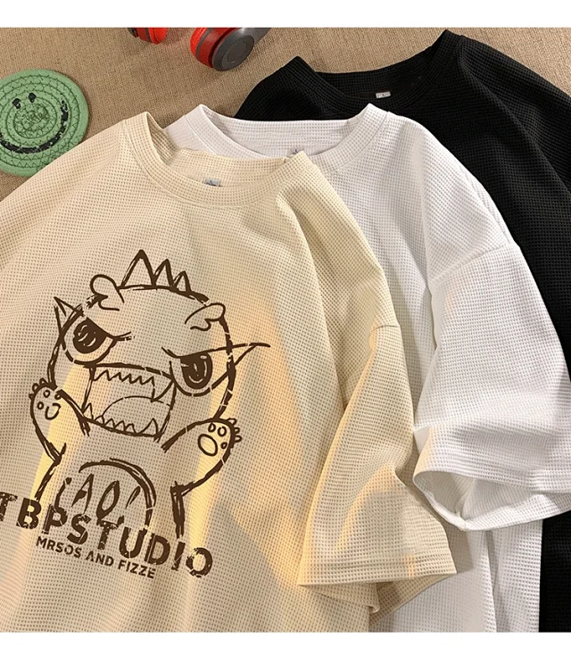 Men's Short Sleeve Dino Waffle Tee Detail