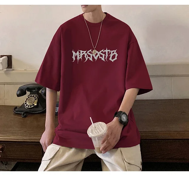 Oversized Retro Heavyweight Cotton Men's Tee Detail