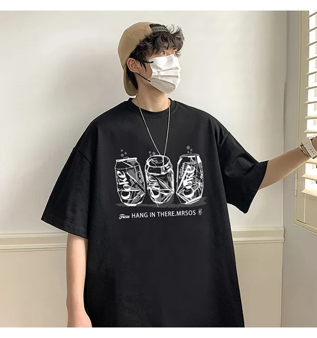 2025 Men's Summer Cotton Oversized Tee Detail