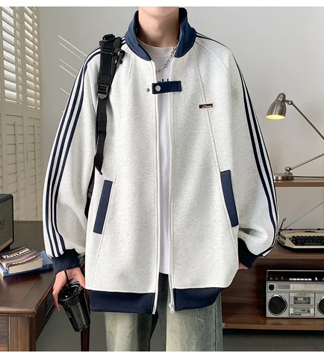 Men's Oversized Patchwork Cardigan Detail