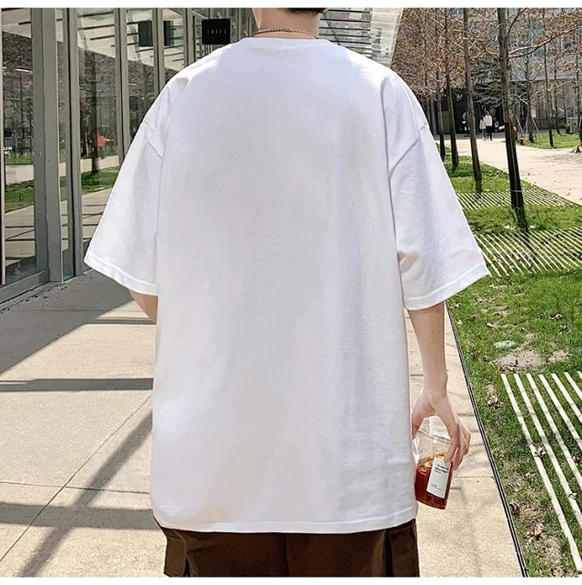 2025 Men's Bear Print Heavyweight Cotton T-shirt Detail