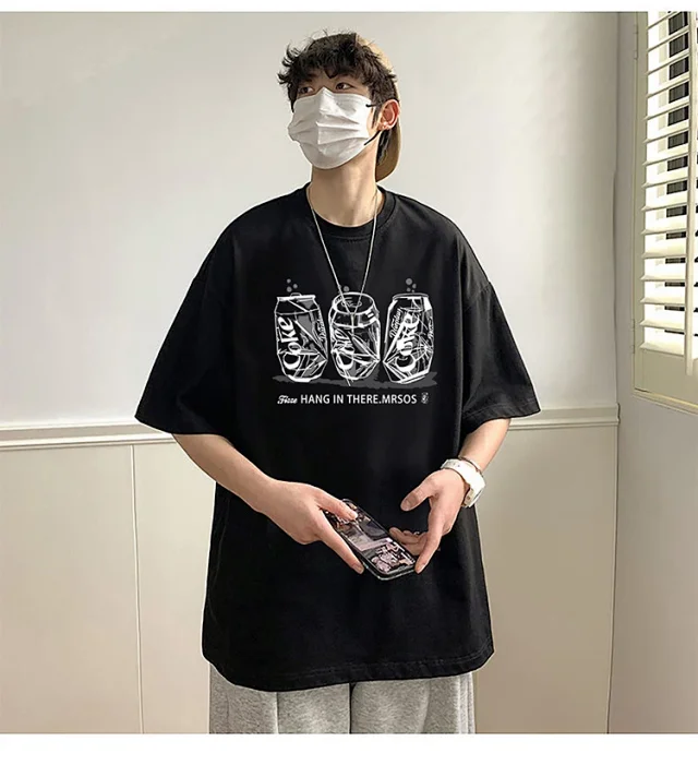 2025 Men's Summer Cotton Oversized Tee Detail