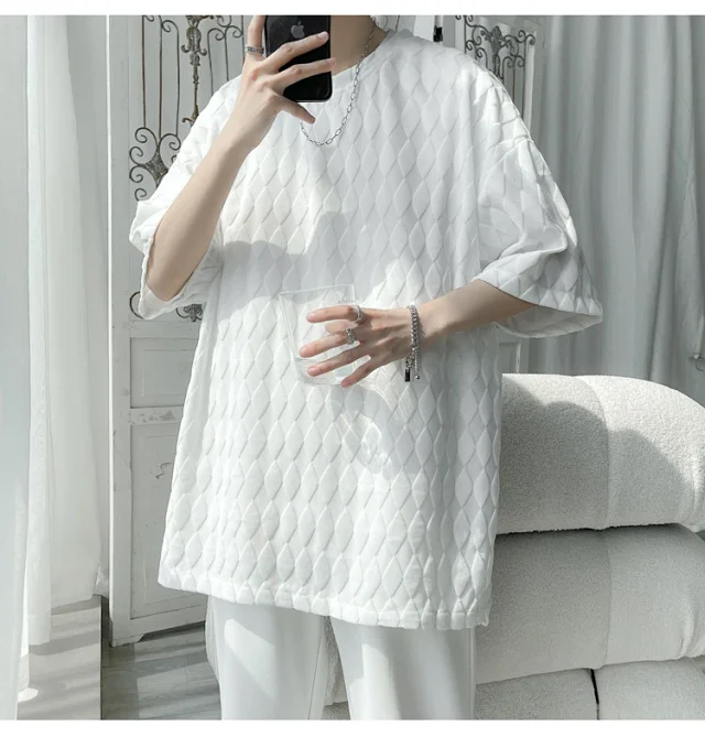 Men's Cooling Silk Jacquard Stretch Tee Detail