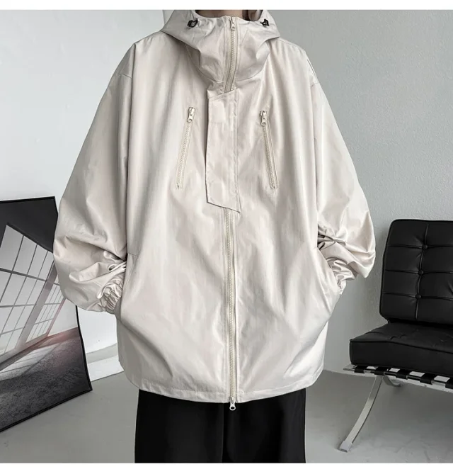 Black Warrior Men's Hooded Utility Jacket Detail