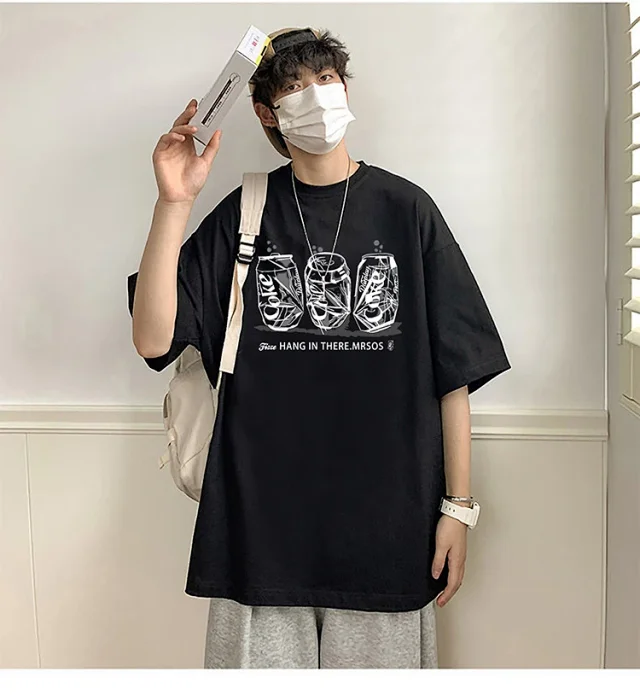 2025 Men's Summer Cotton Oversized Tee Detail